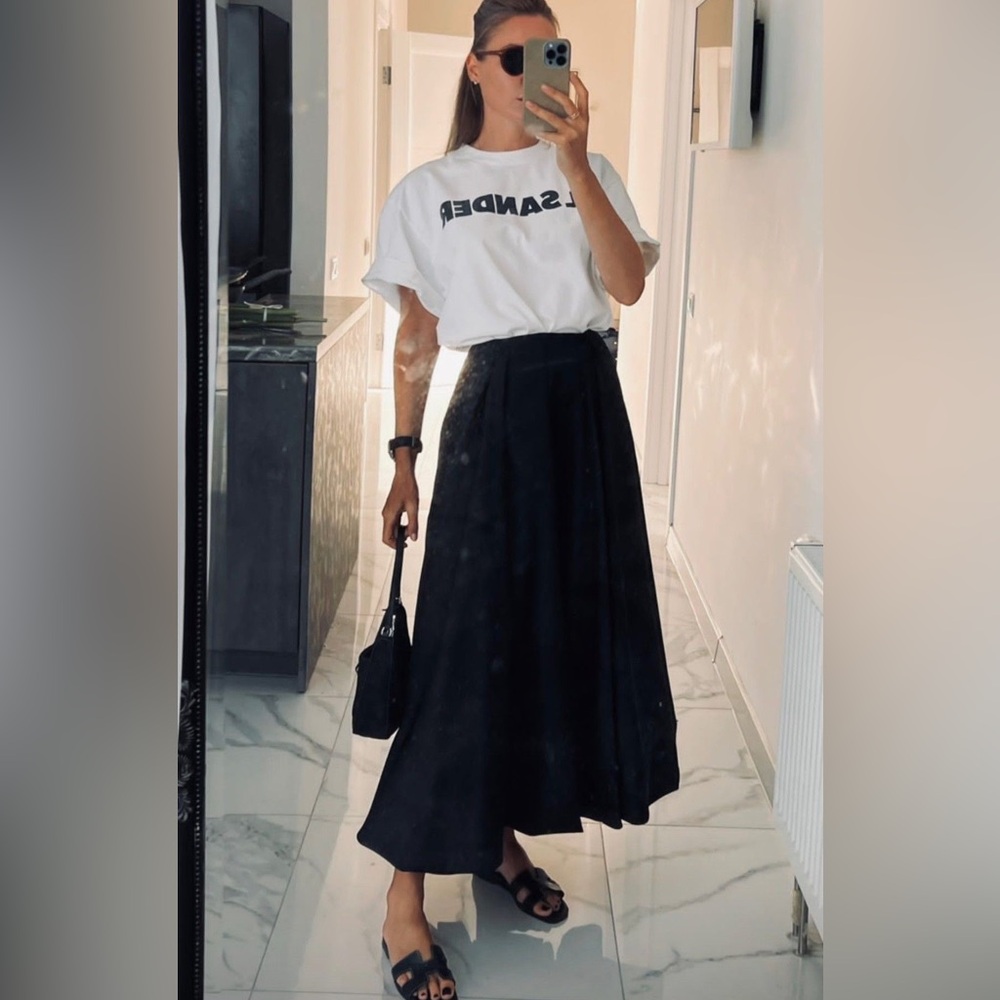 INC black 100% cotton skirt small